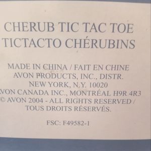 Avon Vintage Cherub Tic Tac Toe  Board and Pieces.